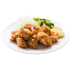 Pui Karaage si cartofi chips
